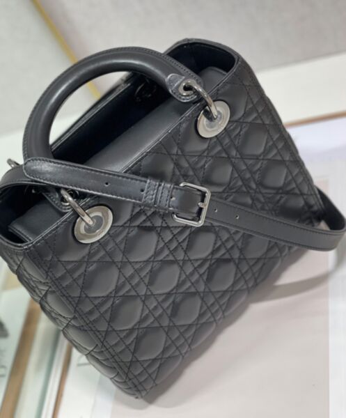 Dior Medium Lady Dior Bag Black 8