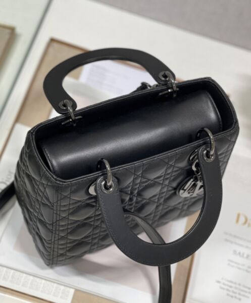 Dior Medium Lady Dior Bag Black 9
