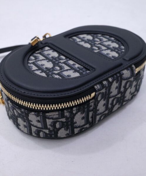 Dior CD Signature Oval Camera Bag Dark Blue 6