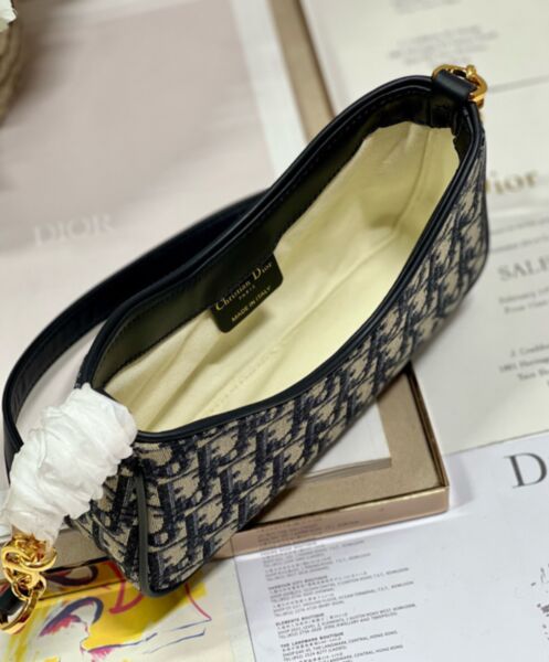 Dior 30 Montaigne Hobo Avenue Mini Bag Dark Blue 6