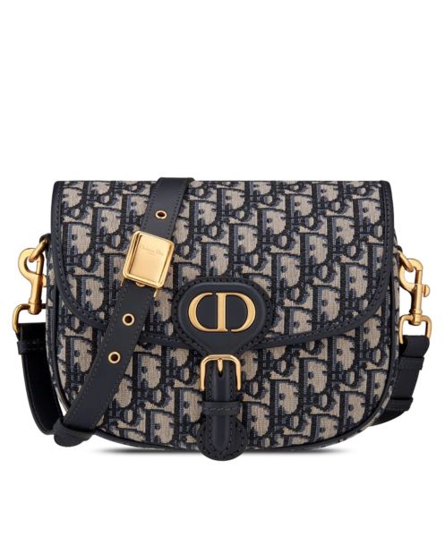 Dior Medium Dior Bobby Handbag Dark Blue