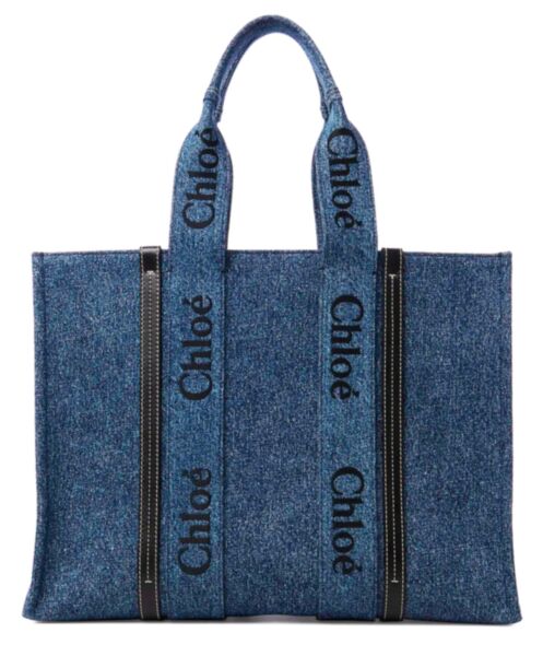 Chloe Large Woody Tote Bag Blue