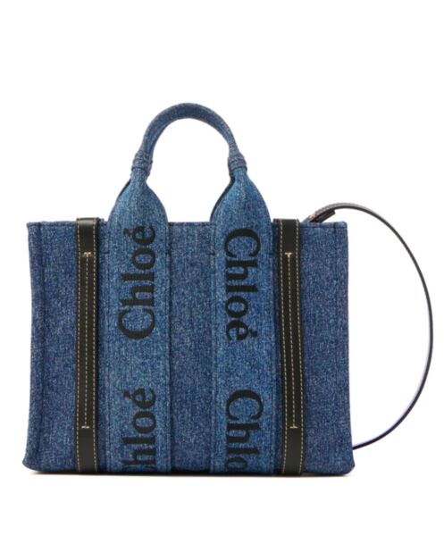 Chloe Small Woody Tote Bag Blue