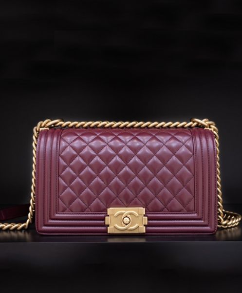 Chanel Lambskin Medium Boy Bag A67086 