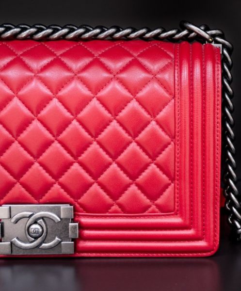 Chanel Lambskin Medium Boy Bag A67086 Red