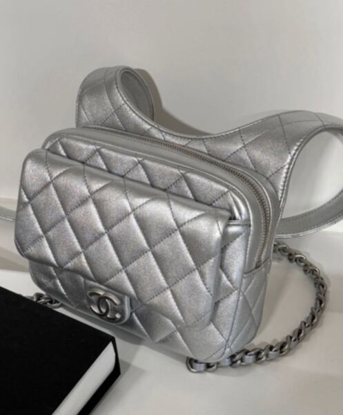 Chanel Backpack AS4621 Silver 4