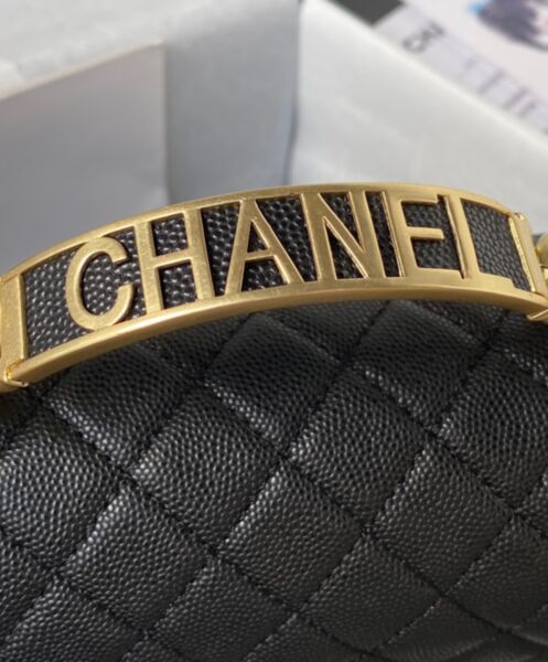 Chanel Boy Chanel Flap Bag With Handle A94804 Black 5