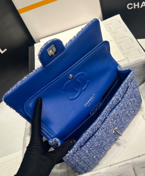 Chanel Mini Classic Handbag A69900 Blue 7