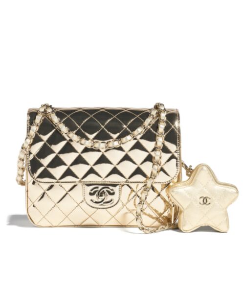 Chanel Backpack & Star Coin Purse AS4649 Golden