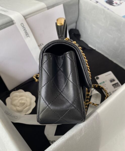 Chanel Mini Flap Bag With Top Handle AS2431 Black 3