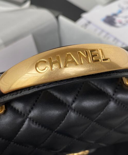 Chanel Mini Flap Bag With Top Handle AS2431 Black 6