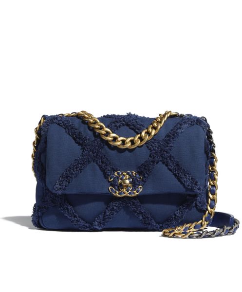 Chanel 19 Flap Bag AS1160 Dark Blue