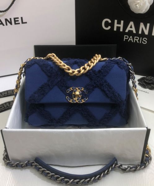 Chanel 19 Flap Bag AS1160 Dark Blue 02