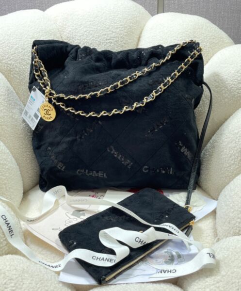 Chanel 22 Handbag AS3261 Black 5