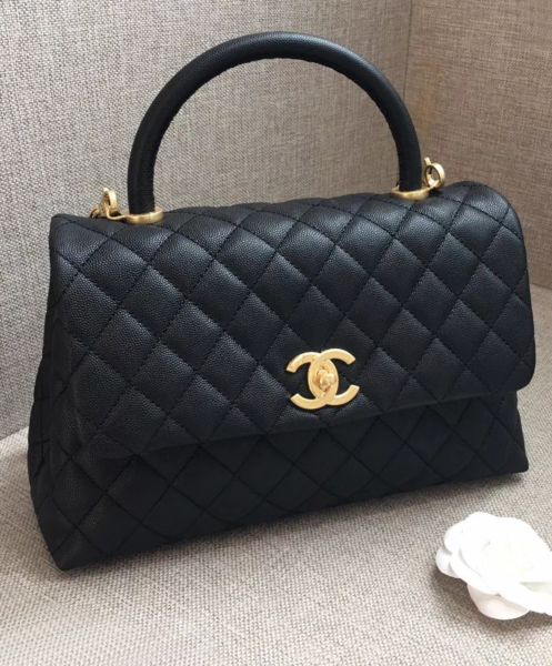 Chanel Flap Bag With Top Handle A92991 Black