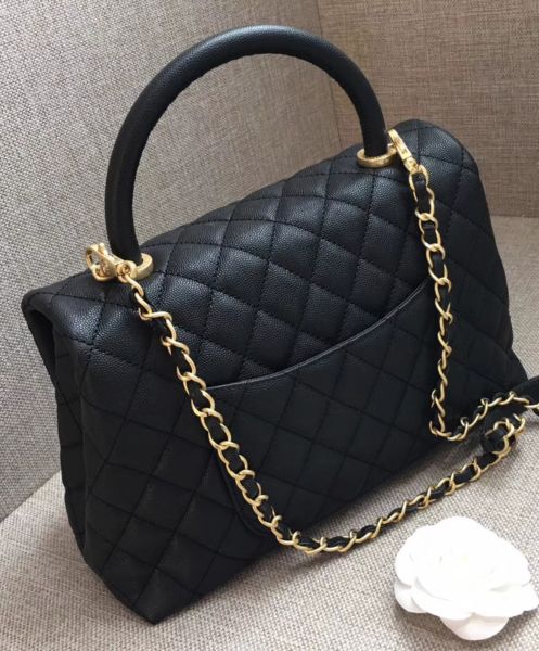 Chanel Flap Bag With Top Handle A92991 Black