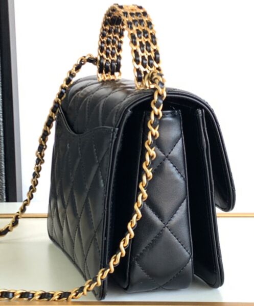 Chanel Mini Flap Bag With Top Handle AS3886 Black 2