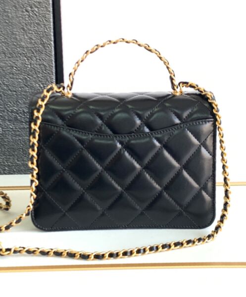 Chanel Mini Flap Bag With Top Handle AS3886 Black 3