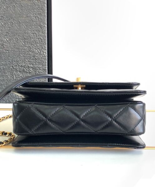 Chanel Mini Flap Bag With Top Handle AS3886 Black 4