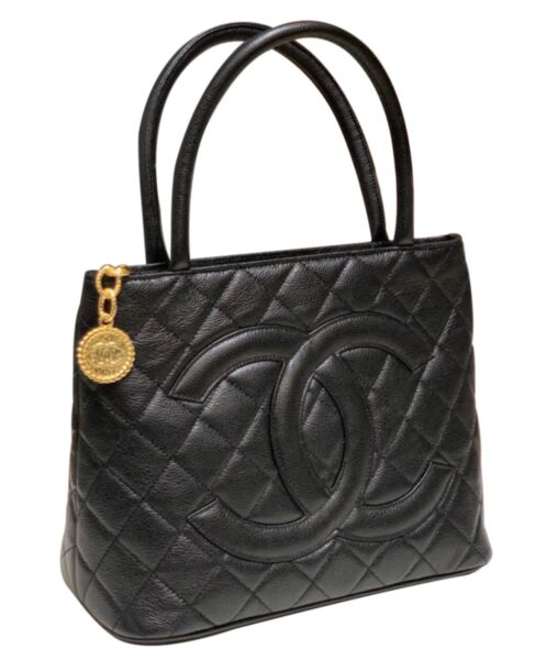 Chanel Medallion Tote Bag A25188 Black