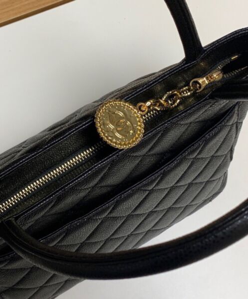 Chanel Medallion Tote Bag A25188 Black 7