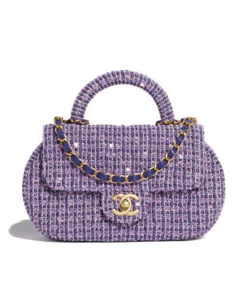 Chanel Small Bag With Top Handle AS4573 Purple