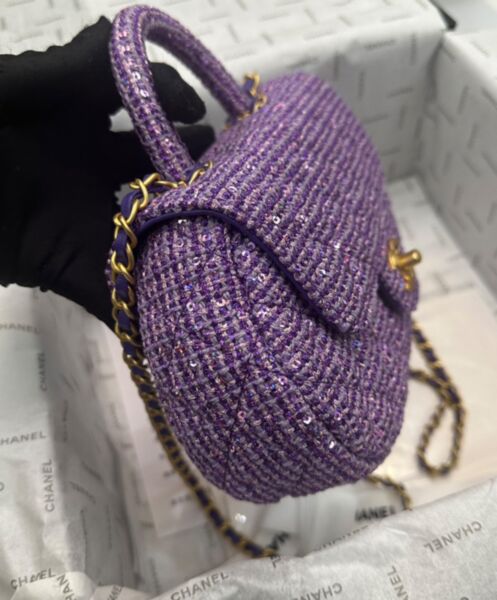 Chanel Small Bag With Top Handle AS4573 Purple 5