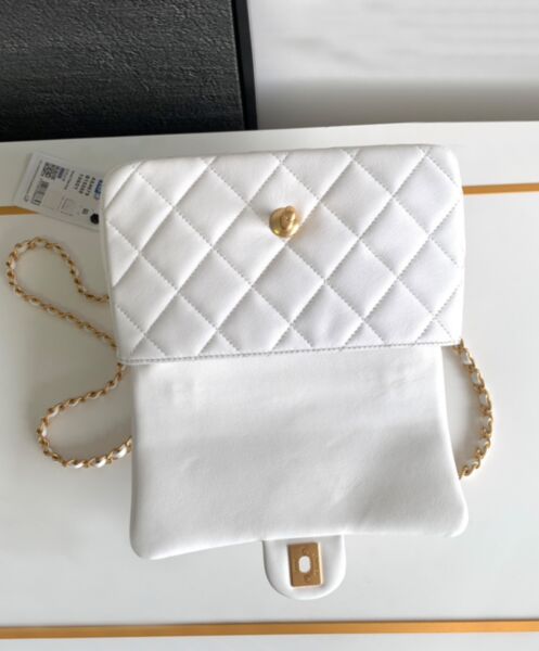 Chanel Small Flap Bag With Top Handle AS4679 White 8