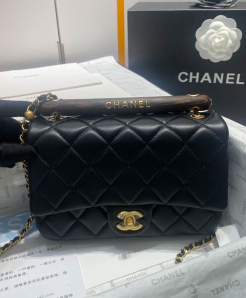 Chanel Small Flap Bag With Top Handle AS4151 Black 3