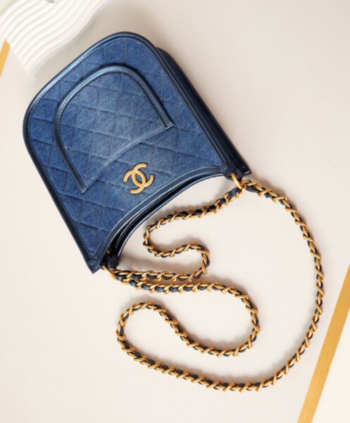 Chanel Hobo HandBag AS4532 Blue 4