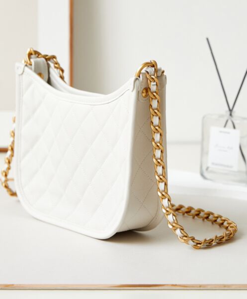 Chanel Hobo HandBag AS4666 White 6