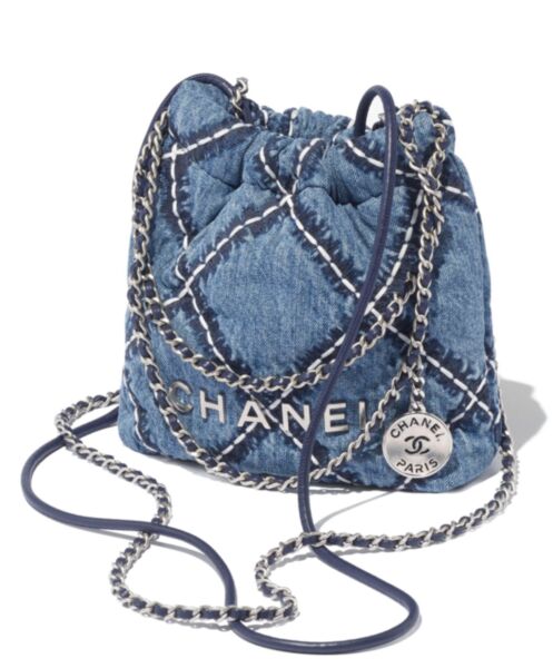 Chanel 22 Mini Handbag AS3980 Blue