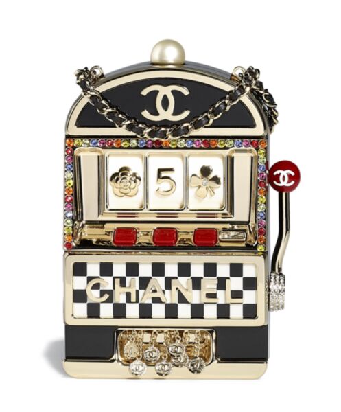 Chanel Slot Machine Minaudiere AS3715 Black