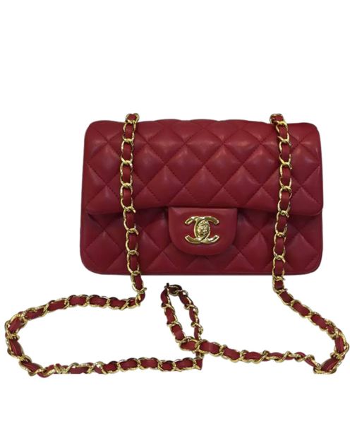 Chanel Quilted Leather Vintage Mini Flap Bag A01116 