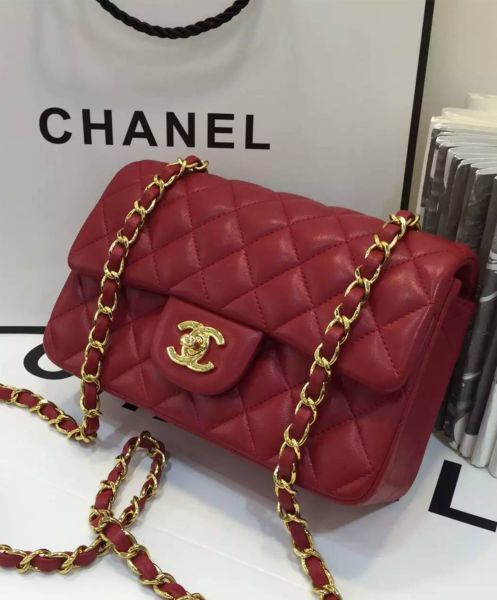 Chanel Quilted Leather Vintage Mini Flap Bag A01116