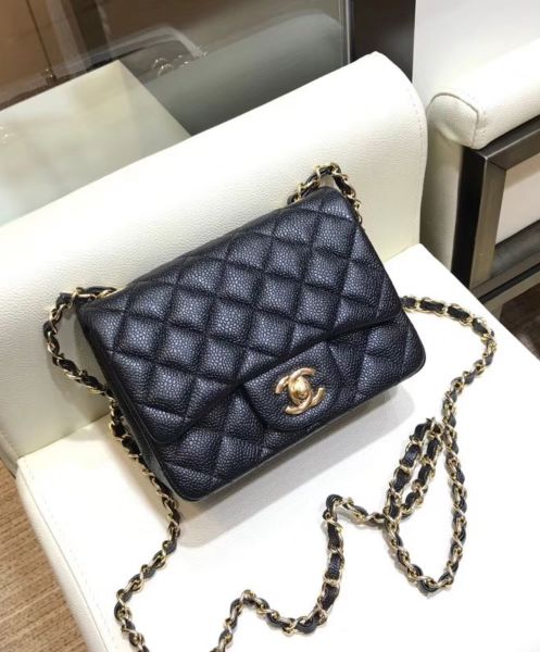 Chanel Mini Classic Boy Flap Bag A01115 Black