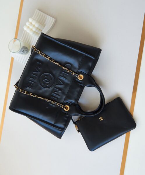 Chanel Small Shopping Bag AS3257 Black 7