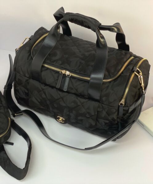 Chanel Neige Two-in-One Duffle/Backpack Black 5