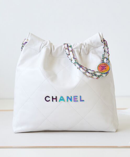 Chanel 22 Small Handbag AS3260 White 2