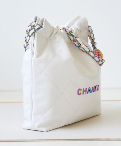 Chanel 22 Small Handbag AS3260 White 3