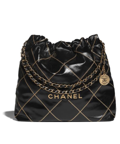 Chanel 22 Handbag AS3261 Black