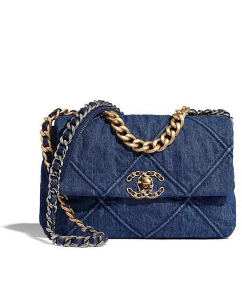 Chanel 19 Flap Bag AS1160 Blue