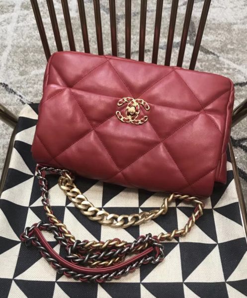 Chanel 19 Large Flap Bag AS1161 Red