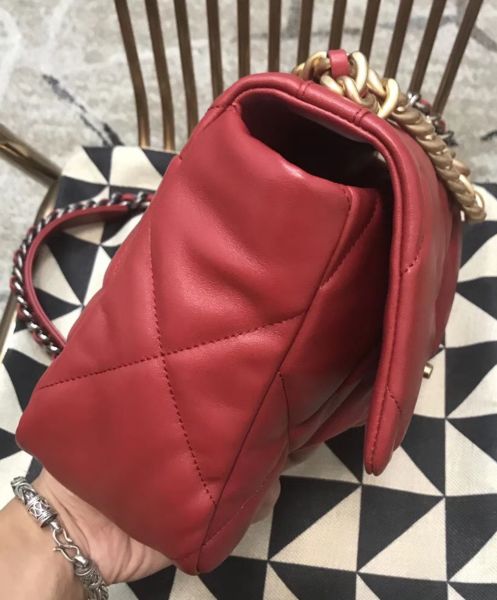 Chanel 19 Large Flap Bag AS1161 Red