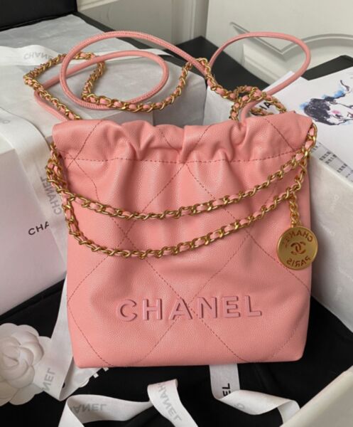Chanel 22 Mini Handbag AS3980 Pink 2
