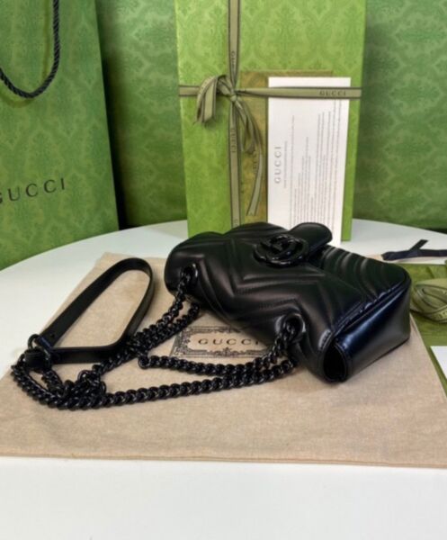 Gucci GG Marmont Quilted Mini Bag Black 5