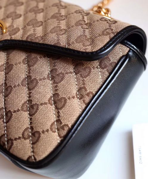 Gucci GG Marmont small shoulder bag 443497 Apricot