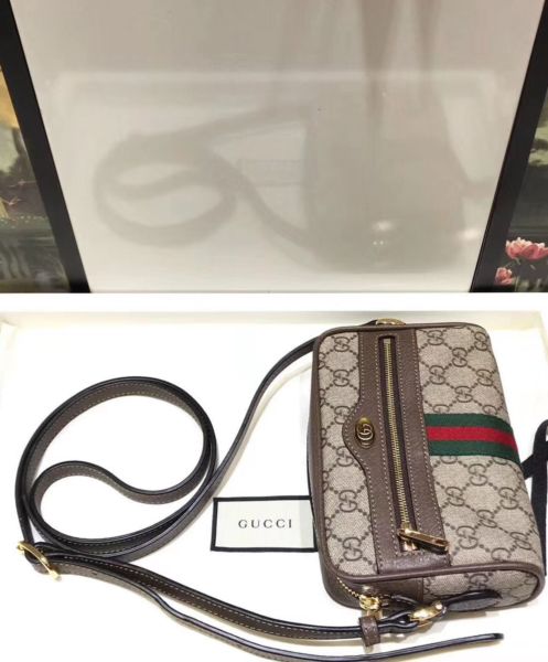 Gucci Ophidia GG Supreme mini bag 517350 Dark Coffee
