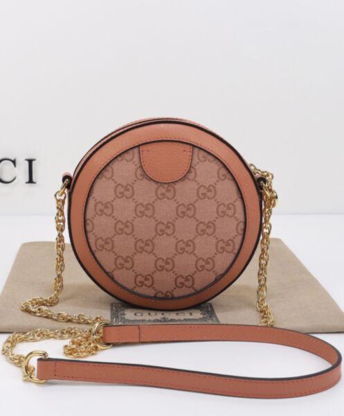 Gucci Ophidia GG Mini Round Shoulder Bag 550618 Pink 4