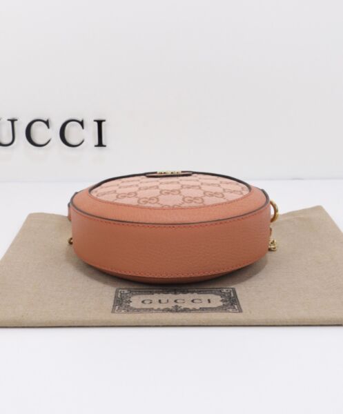 Gucci Ophidia GG Mini Round Shoulder Bag 550618 Pink 5